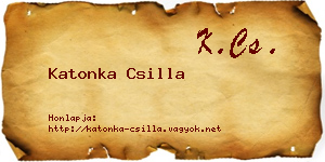 Katonka Csilla névjegykártya